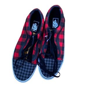 Vans What The Buffalo Old Skool Size 13 Multi Color Plaid Low Top Sneakers.